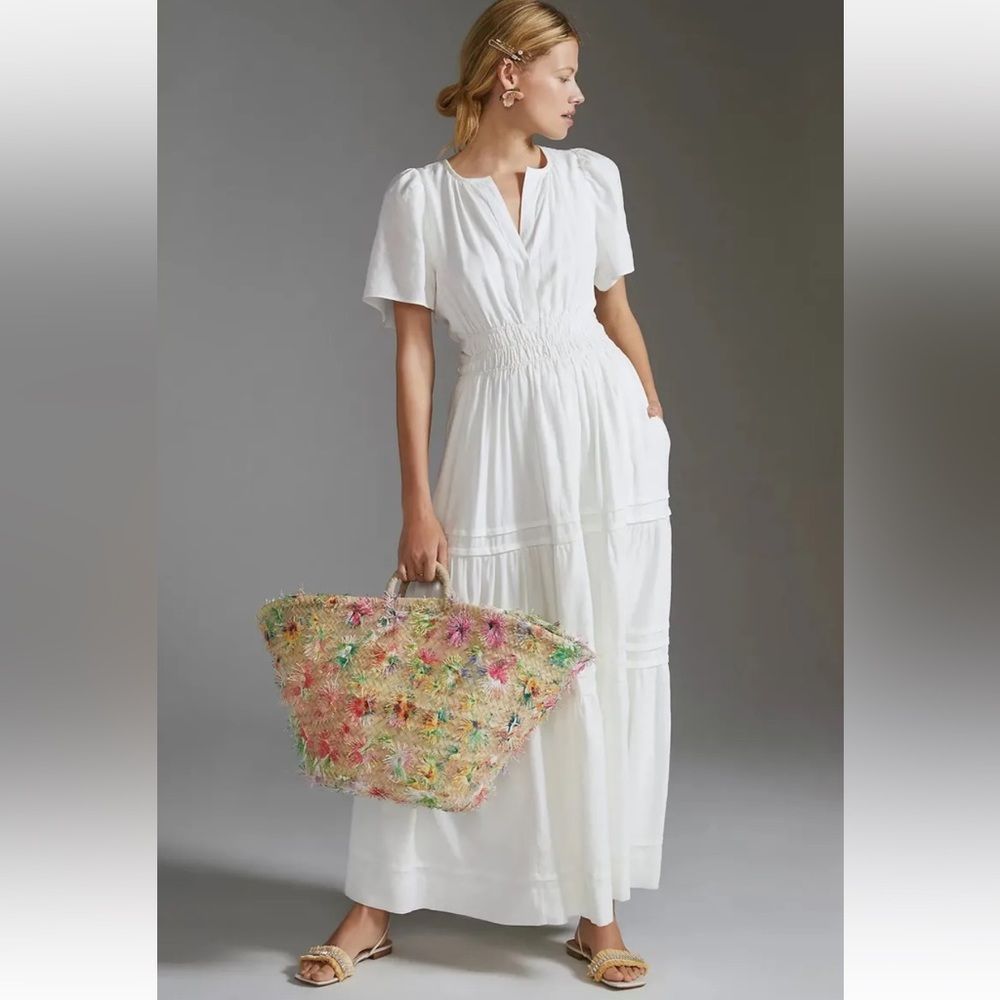 Anthropologie White Somerset Maxi Dress - Picture 4 of 10